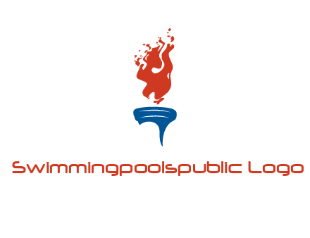 flaming torch sports logo