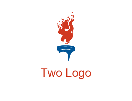 flaming torch sports logo