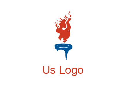 flaming torch sports logo