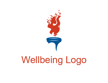 flaming torch sports logo