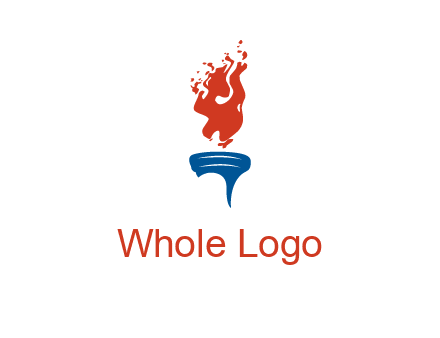 flaming torch sports logo