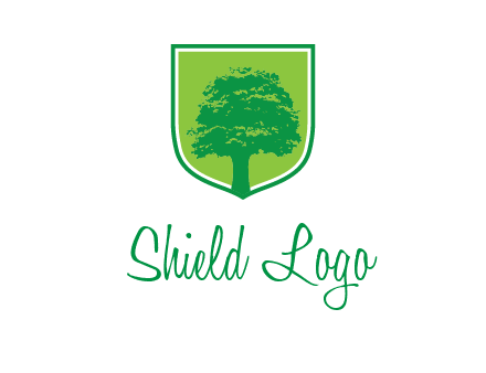 tree in colored shield logo