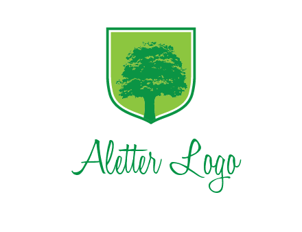 tree in colored shield logo