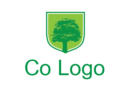 tree in colored shield logo