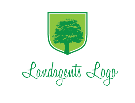 tree in colored shield logo