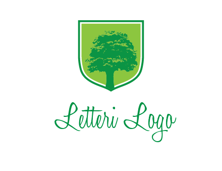 tree in colored shield logo