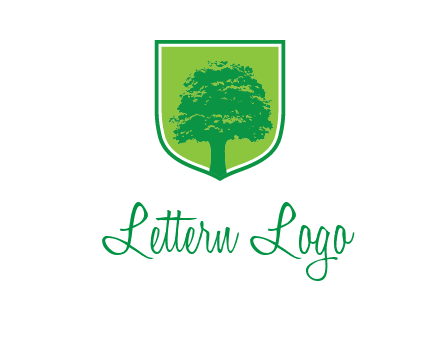 tree in colored shield logo