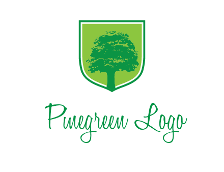 tree in colored shield logo