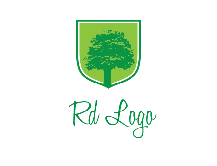 tree in colored shield logo