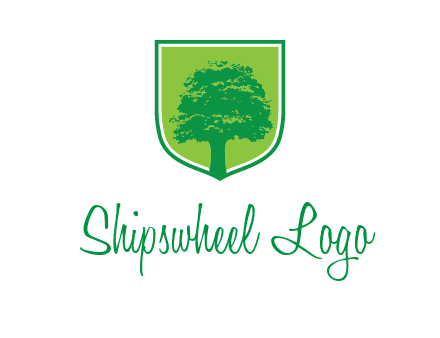 tree in colored shield logo