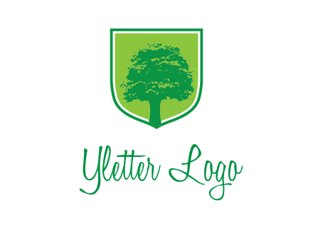 tree in colored shield logo