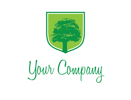 tree in colored shield logo