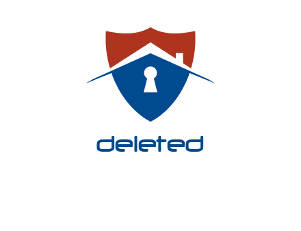 keyhole in shield real estate logo