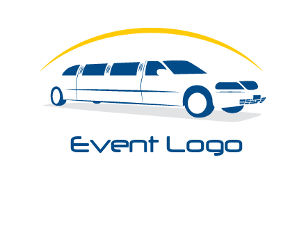 crescent and outline limousine car logo