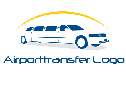crescent and outline limousine car logo