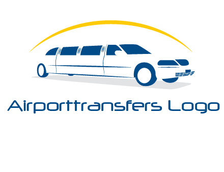crescent and outline limousine car logo
