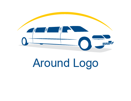 crescent and outline limousine car logo