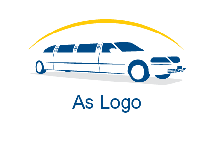 crescent and outline limousine car logo