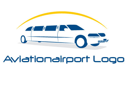 crescent and outline limousine car logo