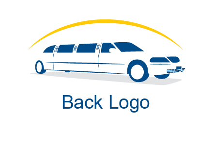 crescent and outline limousine car logo