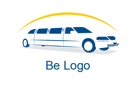 crescent and outline limousine car logo