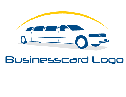 crescent and outline limousine car logo