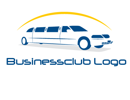 crescent and outline limousine car logo