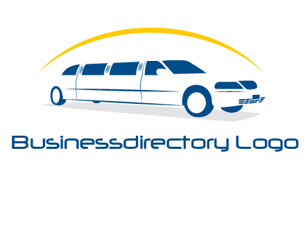 crescent and outline limousine car logo