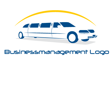 crescent and outline limousine car logo