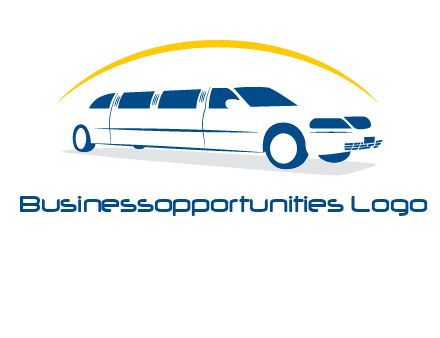 crescent and outline limousine car logo