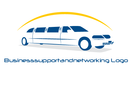 crescent and outline limousine car logo