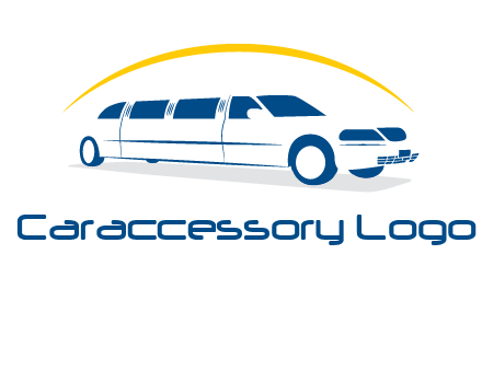 crescent and outline limousine car logo