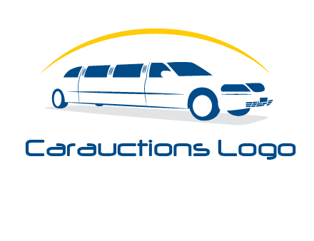crescent and outline limousine car logo