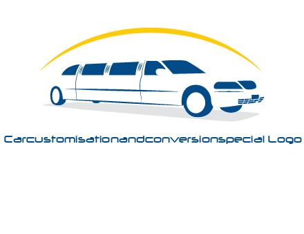 crescent and outline limousine car logo