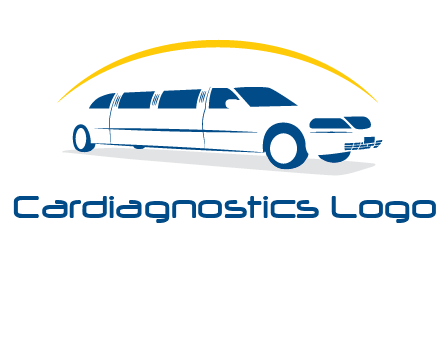 crescent and outline limousine car logo