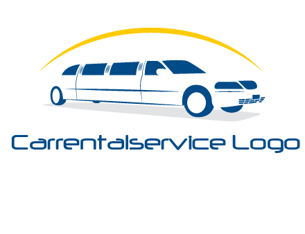 crescent and outline limousine car logo