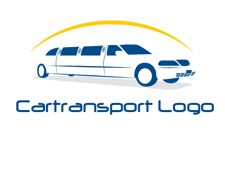 crescent and outline limousine car logo