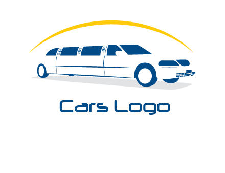 crescent and outline limousine car logo