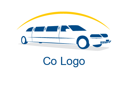crescent and outline limousine car logo