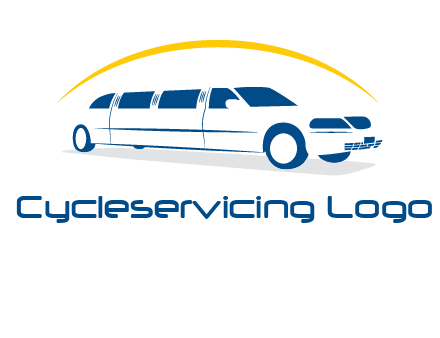 crescent and outline limousine car logo