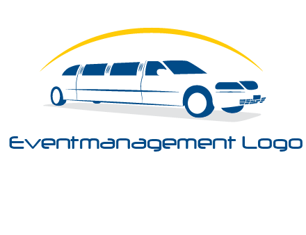 crescent and outline limousine car logo