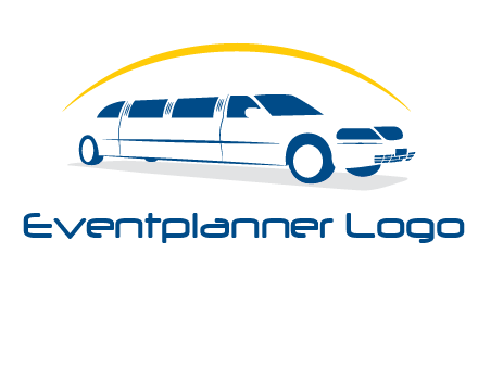 crescent and outline limousine car logo