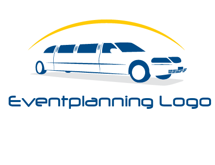 crescent and outline limousine car logo