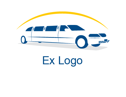 crescent and outline limousine car logo