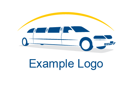 crescent and outline limousine car logo
