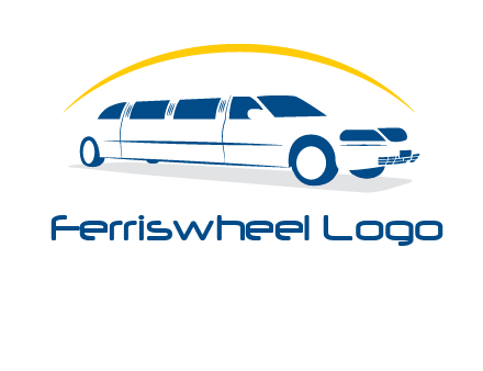crescent and outline limousine car logo