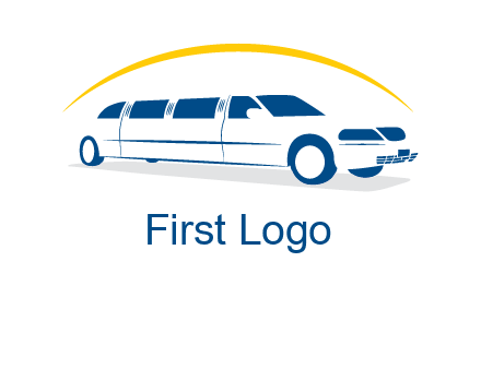 crescent and outline limousine car logo