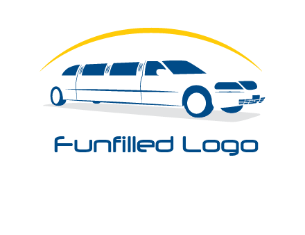 crescent and outline limousine car logo