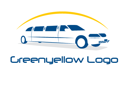 crescent and outline limousine car logo