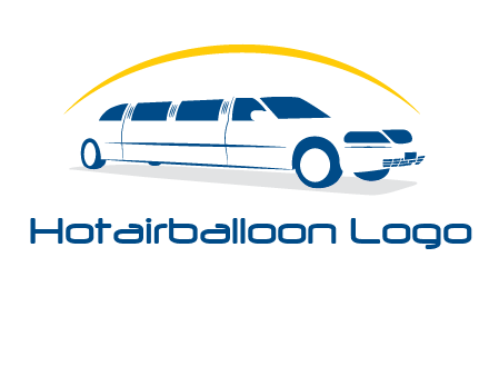 crescent and outline limousine car logo
